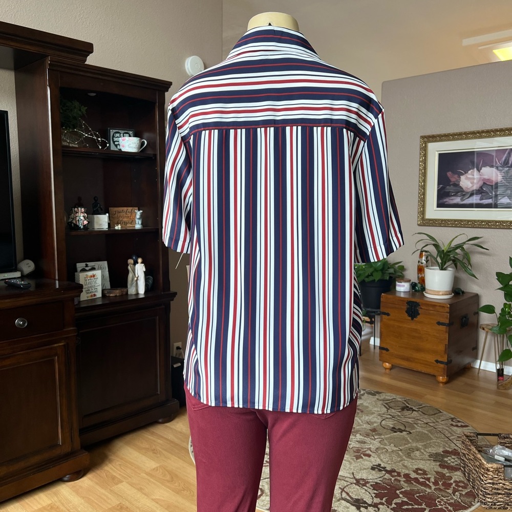 Notations Multicolor Striped Blouse - image 8